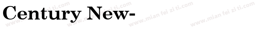 Century New字体转换